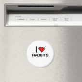Ik hou van Rabbits Digital Design Magneet (Insitu (Vaatwasser))