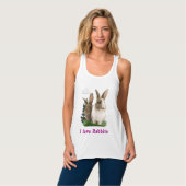 Ik hou van Rabbitts Tanktop (Volledige Voorkant)