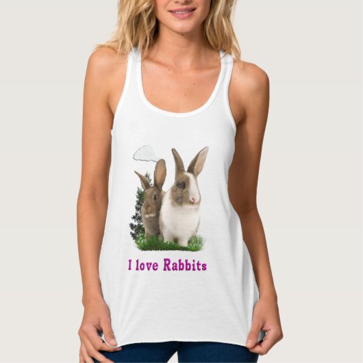 Ik hou van Rabbitts Tanktop (Voorkant)