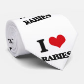 Ik hou van rabiës stropdas (Opgerold)