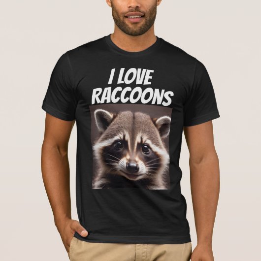Ik hou van Raccoons Raccoon Lover T-shirts (Voorkant)