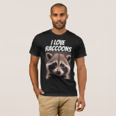 Ik hou van Raccoons Raccoon Lover T-shirts (Voorkant volledig)