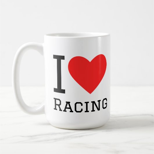 Ik hou van racen koffiemok (Links)