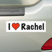 Ik hou van Rachel Bumpersticker (Op auto)