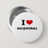 Ik hou van Racquetball Ronde Button 7,6 Cm (Voorkant /achterkant)