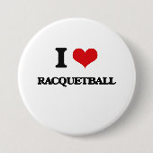 Ik hou van Racquetball Ronde Button 7,6 Cm (Voorkant)