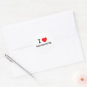 Ik hou van radioactief ronde sticker (Envelop)