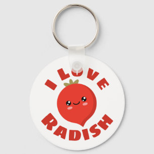 Ik hou van Radish Sleutelhanger