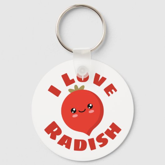 Ik hou van Radish Sleutelhanger (Voorkant)