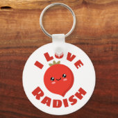 Ik hou van Radish Sleutelhanger (Voorkant)
