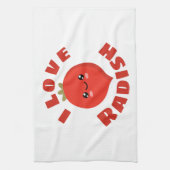 Ik hou van Radish Theedoek (Verticaal)