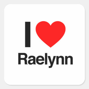 ik hou van raelynn vierkante sticker