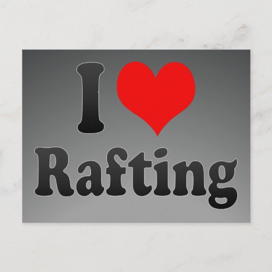 Ik hou van Rafting Briefkaart (Voorkant)