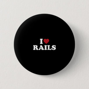 Ik hou van Rails Skate Parks Skateboarden Skater Ronde Button 5,7 Cm