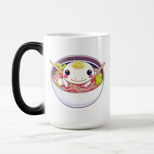 Ik hou van Ramen Axolotl Pun Magische Mok (Links)