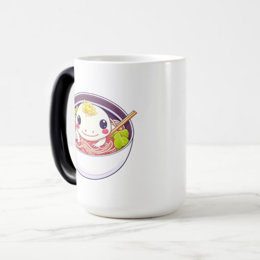 Ik hou van Ramen Axolotl Pun Magische Mok (Voorkant links)