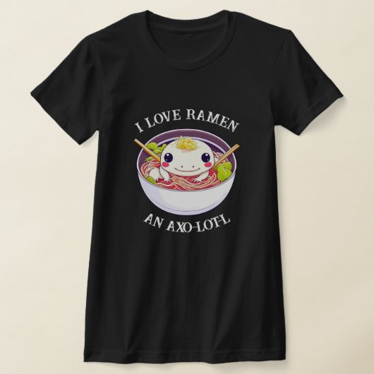 Ik hou van Ramen Axolotl Pun T-shirt (Laagn)