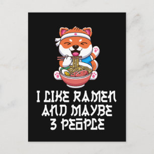 Ik hou van Ramen en Misschien 3 Mensen Grappige An Briefkaart