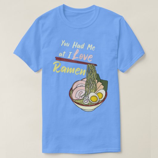 Ik hou van Ramen, noodle Bowl. T-shirt (Design voorkant)