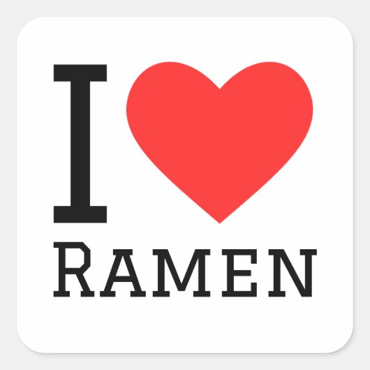 Ik hou van ramen vierkante sticker (Voorkant)