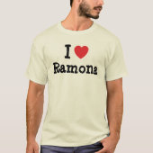 Ik hou van Ramona hart T-Shirt (Voorkant)