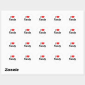 Ik hou van Randy Hart Sticker (Vel)