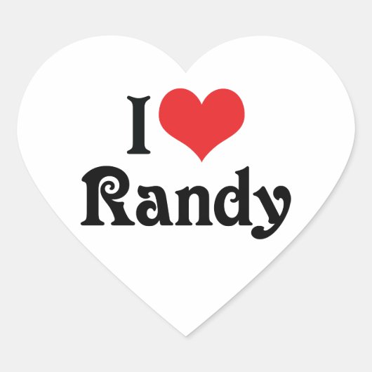 Ik hou van Randy Hart Sticker (Voorkant)