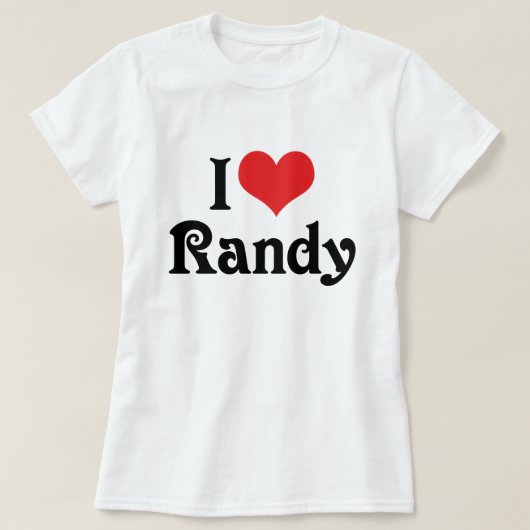 Ik hou van Randy T-shirt (Design voorkant)