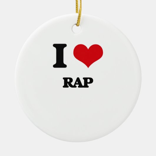 Ik hou van RAP Keramisch Ornament (Voorkant)