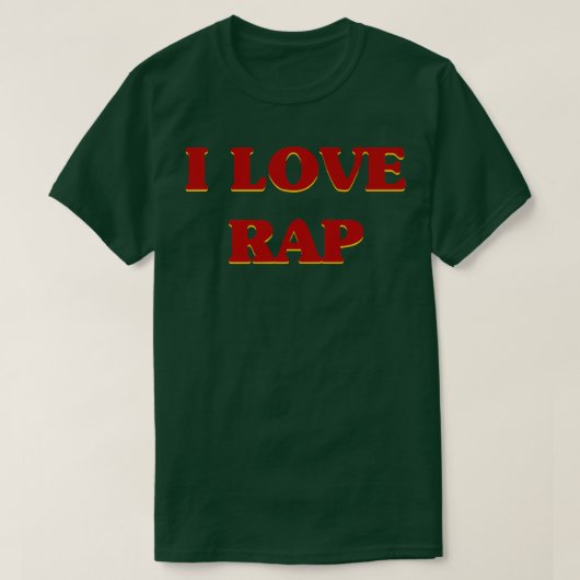 Ik hou van Rap Music T-shirt (Design voorkant)