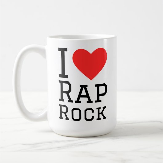 Ik hou van rap rock koffiemok (Links)