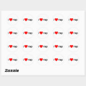 Ik hou van Rap Ronde Sticker (Vel)
