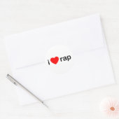 Ik hou van Rap Ronde Sticker (Envelop)