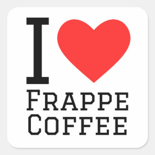 Ik hou van rappe koffie vierkante sticker