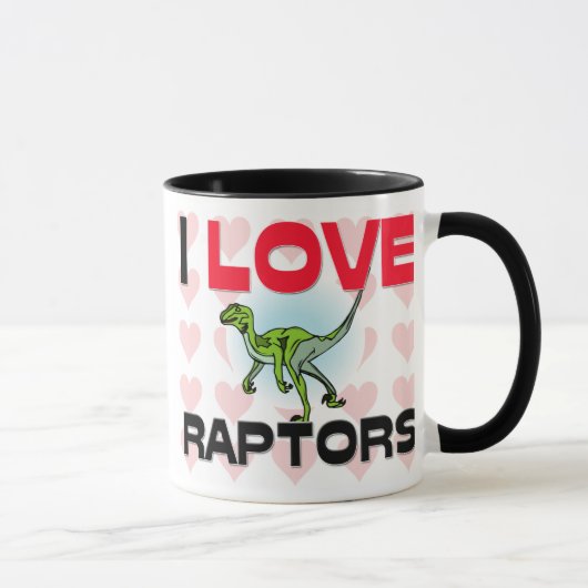 Ik hou van Raptors Mok (Rechts)
