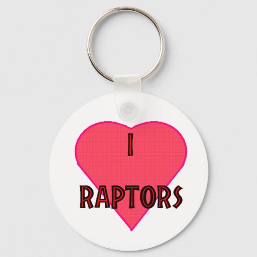 Ik hou van raptors Sleutelhanger (Voorkant)