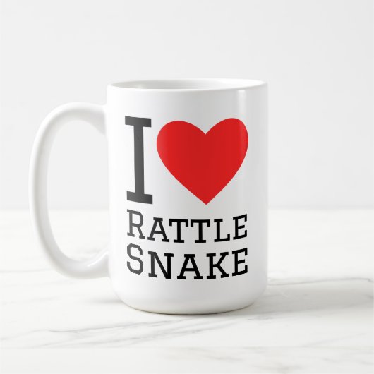 Ik hou van ratelslang koffiemok (Links)