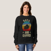 Ik hou van Rats & Coffee Funny  Pet Trui (Voorkant volledig)