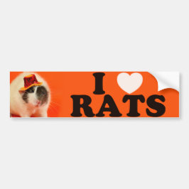 Ik hou van Rats (in pet) Bumpersticker