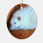 Ik hou van Rats White Rat Snowball Ornament (Links)