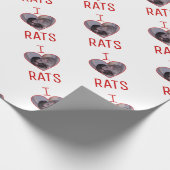Ik hou van ratten! cadeaupapier (Hoek)