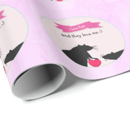 Ik hou van ratten en ze houden van me cadeaupapier