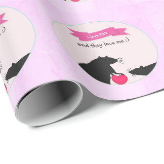 Ik hou van ratten en ze houden van me cadeaupapier