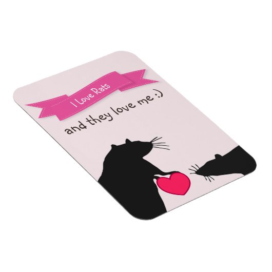 Ik hou van ratten en ze houden van mij magneet (Rechterzijde)