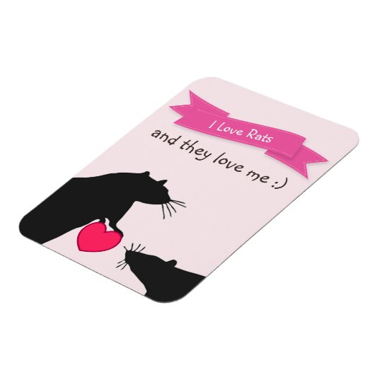 Ik hou van ratten en ze houden van mij magneet (Linkerzijde)