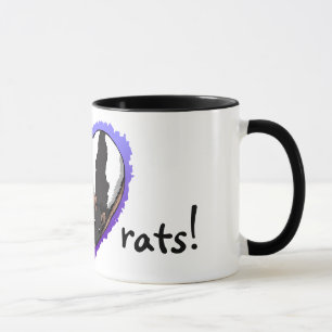 Ik hou van ratten! Mok: Gedekte ratten Mok