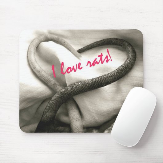 Ik hou van ratten! muispad muismat (Met muis)