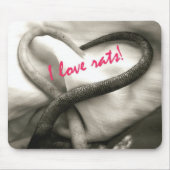 Ik hou van ratten! muispad muismat (Voorkant)