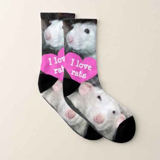 Ik hou van ratten sokken (Paar)