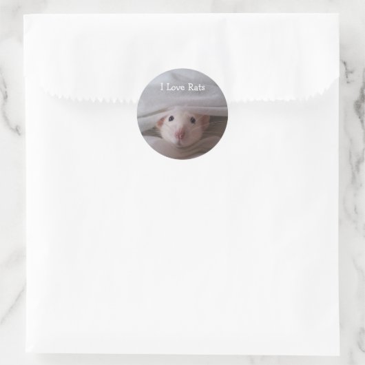 Ik hou van ratten Stickers (Tas)